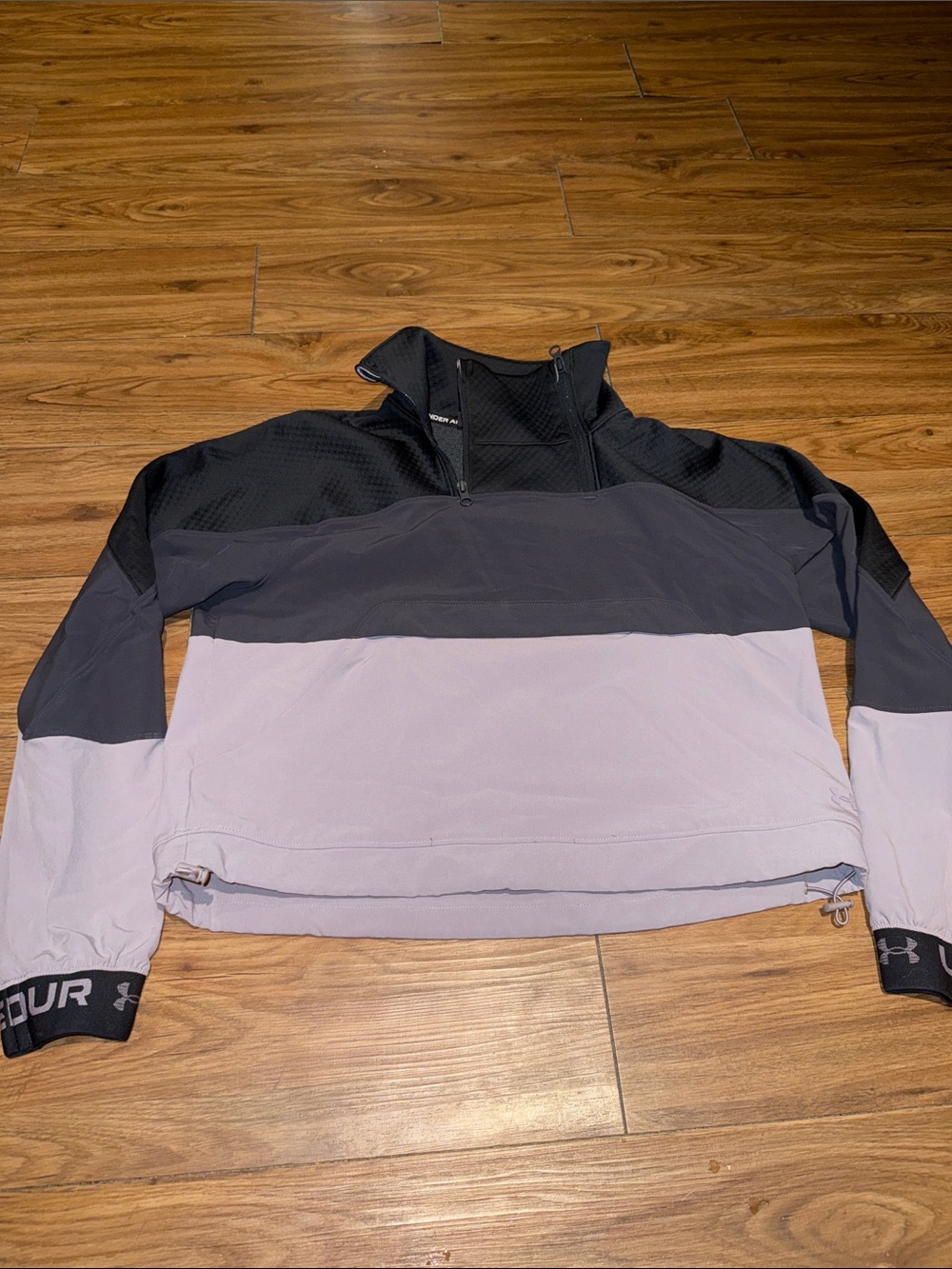 Under Armour Colorblock Quarter-Zip Pullover Black & Lavender